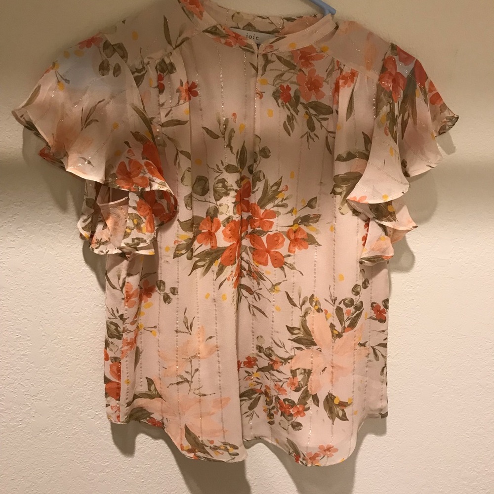 Joie Ruffle Sleeve Blouse